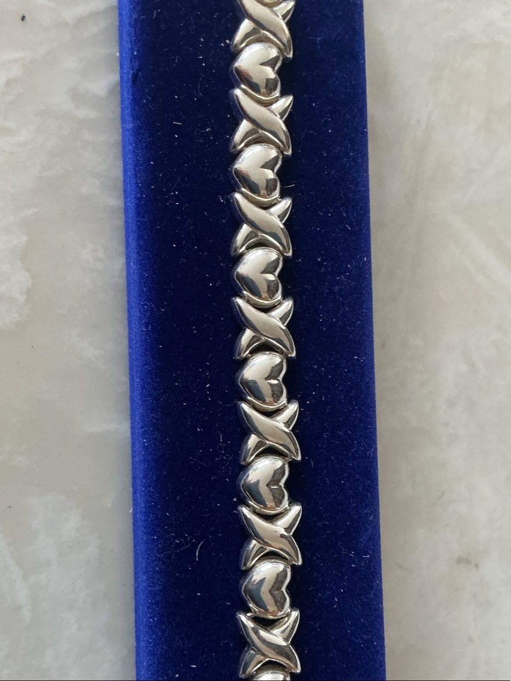 Heart Link Silver-Tone Bracelet - Women's Jewelry